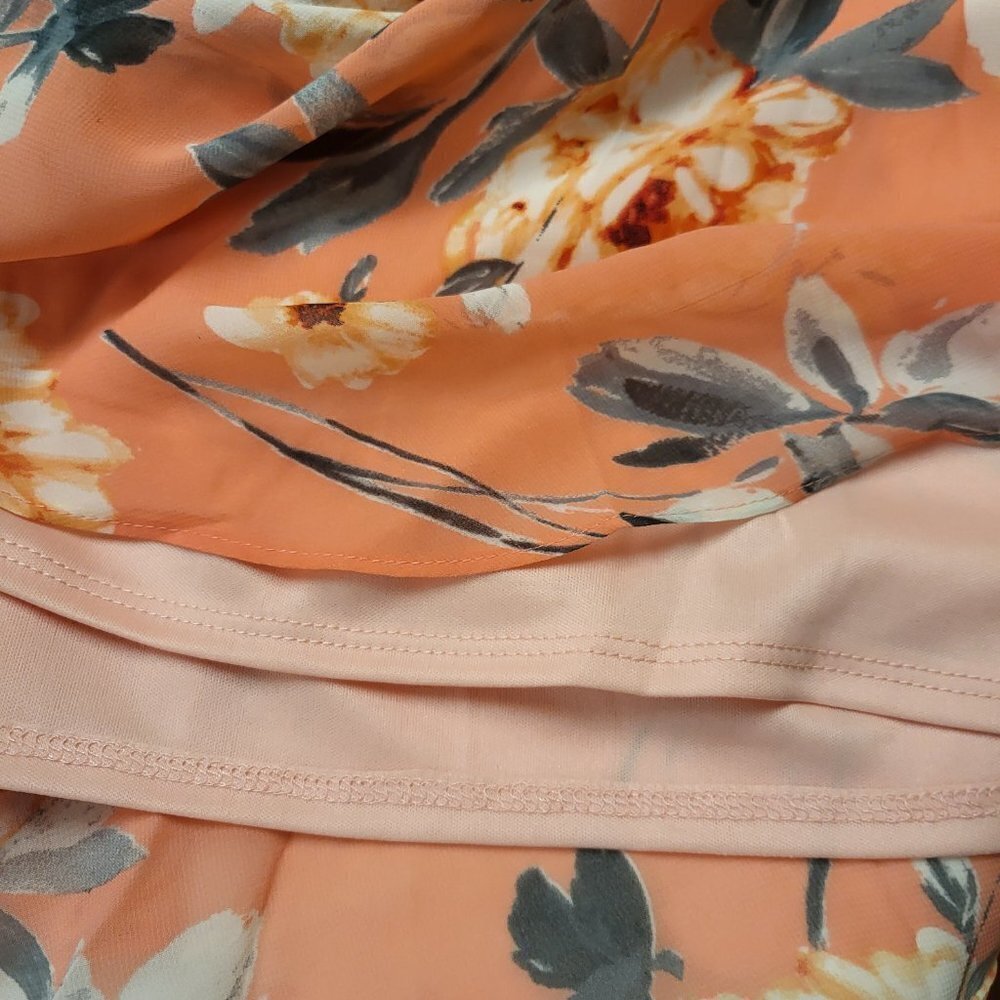 Robbie Bee Sleeveless Floral Chiffon Keyhole Neck Dress Size 12 NWT - Picture 12 of 12